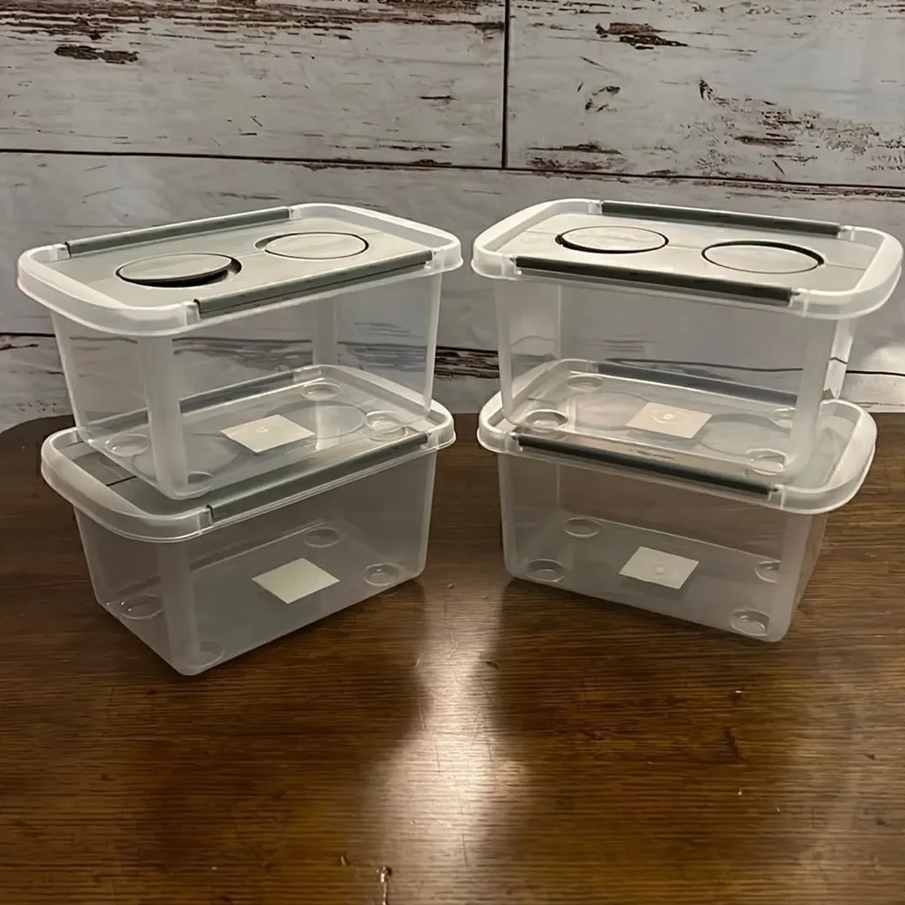 Four Flip Lid‎ Storage Containers | NWT